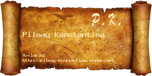 Pilnay Konstantina névjegykártya